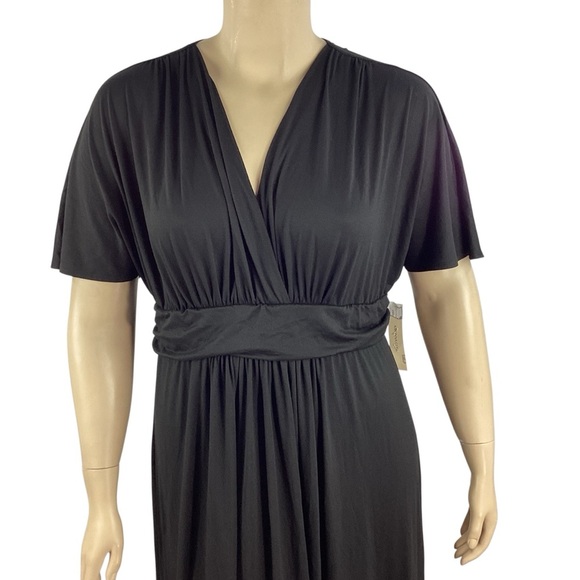 Kiyonna Vienna Maxi Dress Black Plus Size 2X - Picture 2 of 7